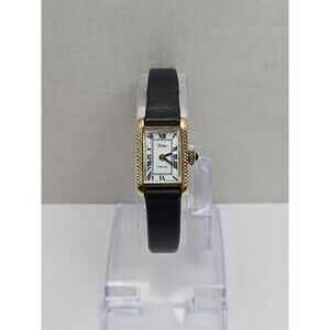 Womens Vintage Pedre 17 Jewel Manual Wind Gold Tone Art Deco Tank Dress Watch